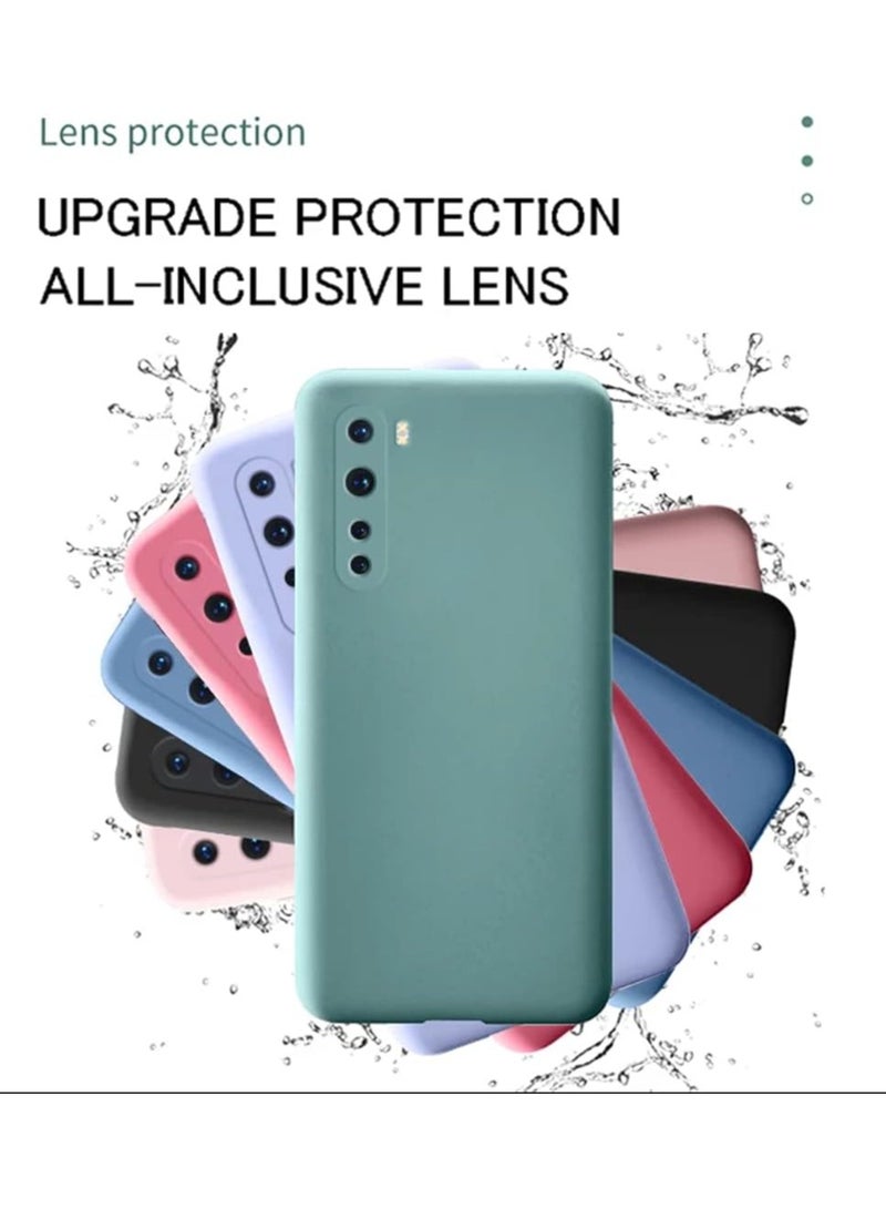VITION For OnePlus Nord Solid Color Liquid Silicone Drop proof Full Coverage Protective Case(Dark Green) - Image 5