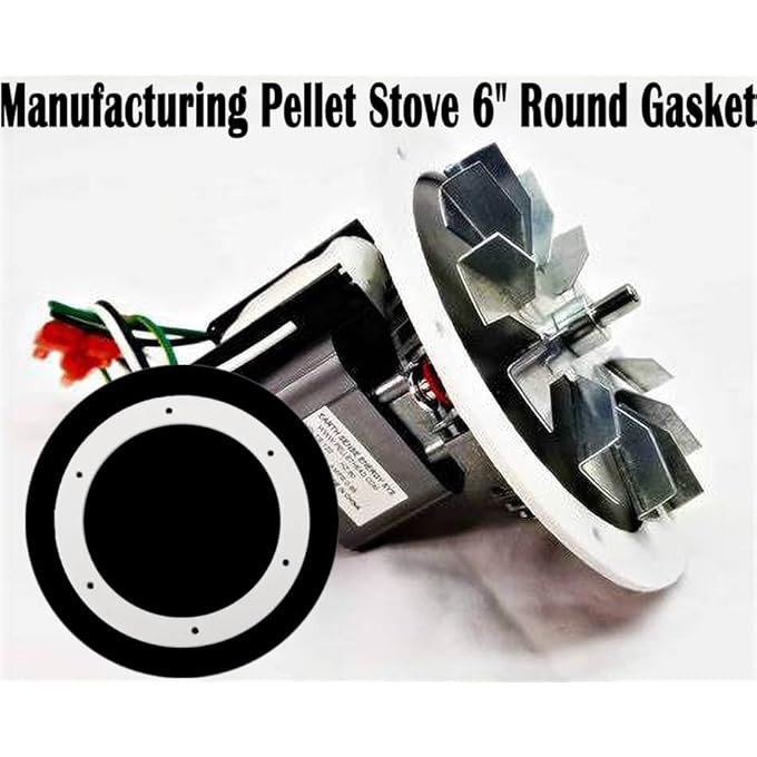MANUFACTURING PELLET STOVE 6" ROUND GASKET, EXHAUST OR COMBUSTION BLOWER HOUSING SEAL WITH 100'S AND MOST PELLET STOVES 2100J (5 PACK) - Image 3