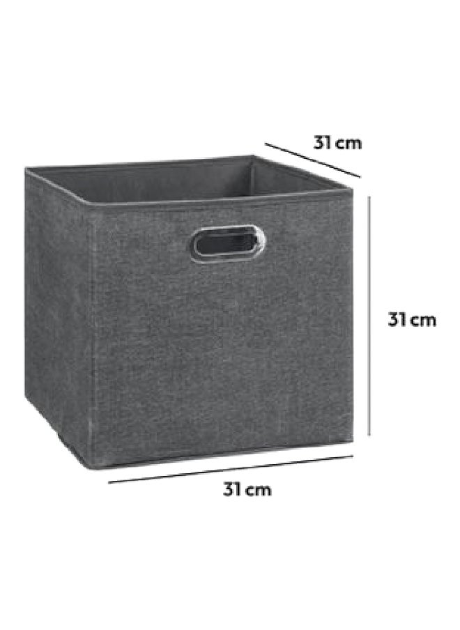 Five Simply Smart - Polypropylene and Metal Foldable Storage Box Dark Heather Grey 31 x 31 cm 138885D - Image 1