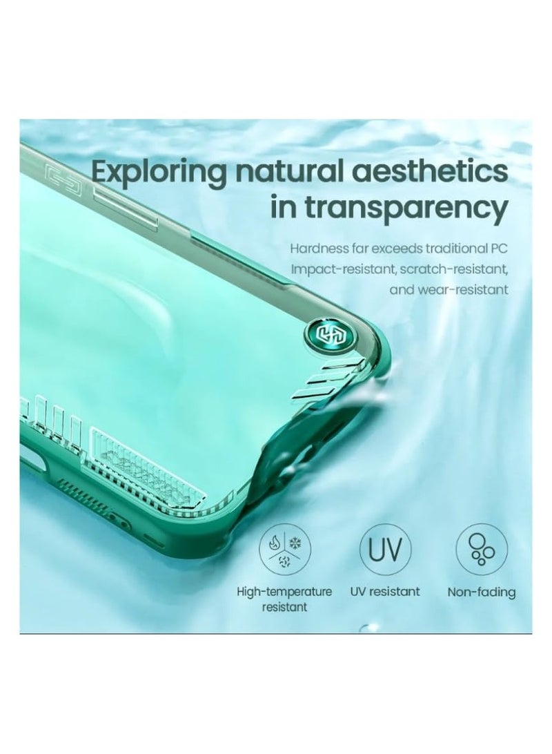 Nillkin Iceblade Prop Frame protective Case Rugged Shockproof With Hard Back Soft Border Pc And TPU Shock Absorb Camera Cover Fits Apple iPhone 16 Pro Max - Green - Image 2