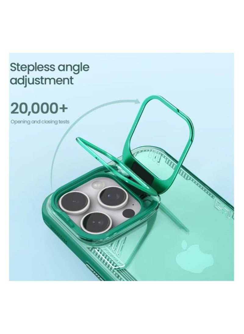 Nillkin Iceblade Prop Frame protective Case Rugged Shockproof With Hard Back Soft Border Pc And TPU Shock Absorb Camera Cover Fits Apple iPhone 16 Pro Max - Green - Image 5