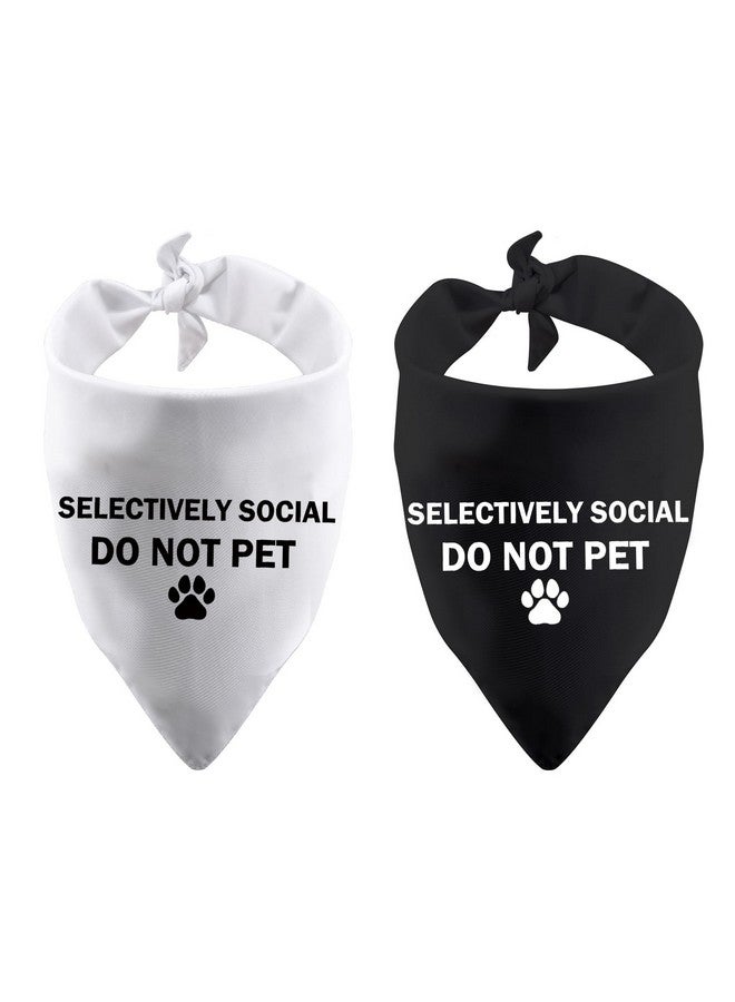 BLUPARK Selectively Social Dog Bandana Triangle Printed Bibs Pet Scarf for Pet Birthday Gift (Selectively Social) - Image 1