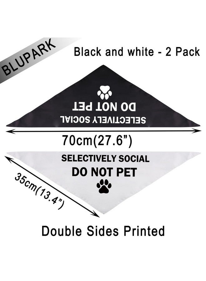 BLUPARK Selectively Social Dog Bandana Triangle Printed Bibs Pet Scarf for Pet Birthday Gift (Selectively Social) - Image 2