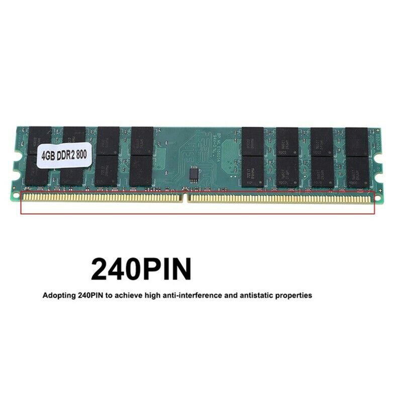 DDR2 Desktop Memory Bar 240Pin 4GB RAM 800MHZ Data Transmission Circuit Module Board Replacement for AMD Motherboards - Image 4