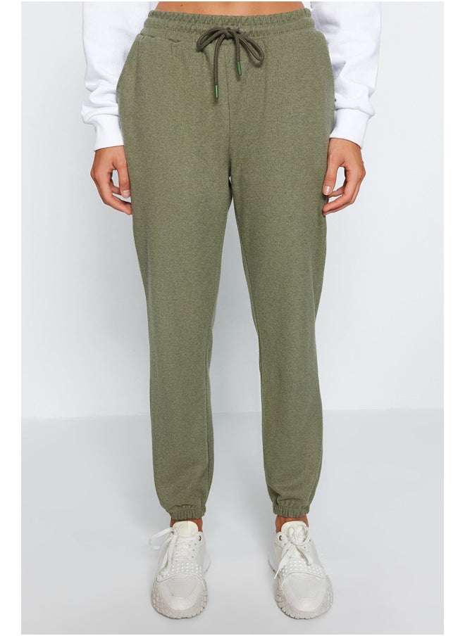trendyol - Khaki Thessaloniki. Comfortable Fit. Pocket Sportswear Sweatpants TWOAW21EA0168. - Image 1