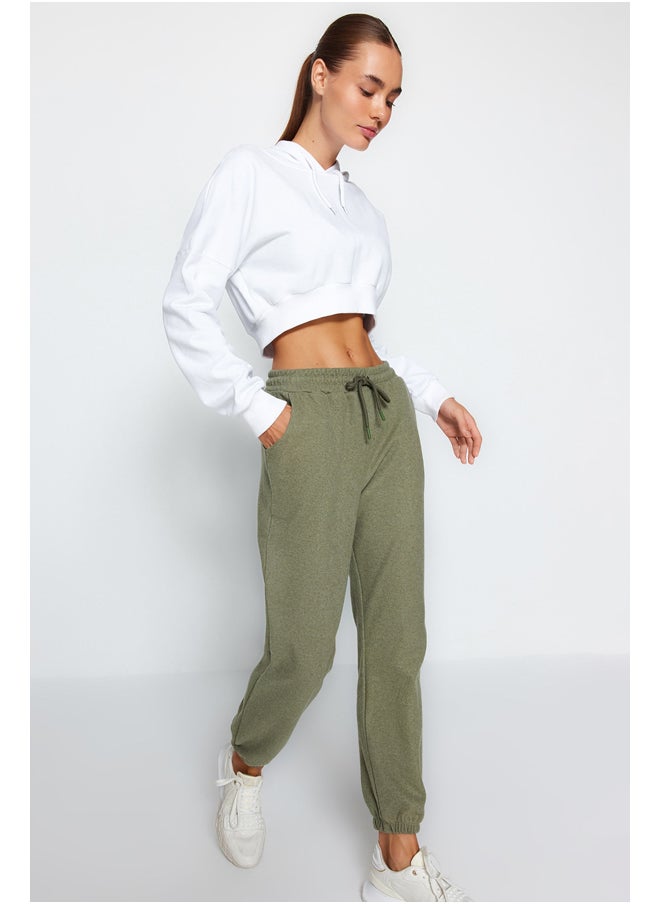 trendyol - Khaki Thessaloniki. Comfortable Fit. Pocket Sportswear Sweatpants TWOAW21EA0168. - Image 1