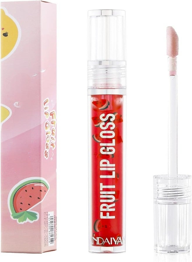 VBA Fruit Gloss Hydraulic Clear Lip Oil Replenishes Water Moisturizes Bald Moisturizer Liquid Lipstick Waterproof Moisturizer Lipgloss (WATERMELON) - Image 1