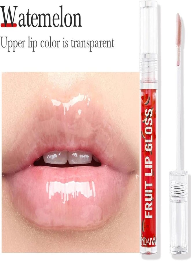 VBA Fruit Gloss Hydraulic Clear Lip Oil Replenishes Water Moisturizes Bald Moisturizer Liquid Lipstick Waterproof Moisturizer Lipgloss (WATERMELON) - Image 2