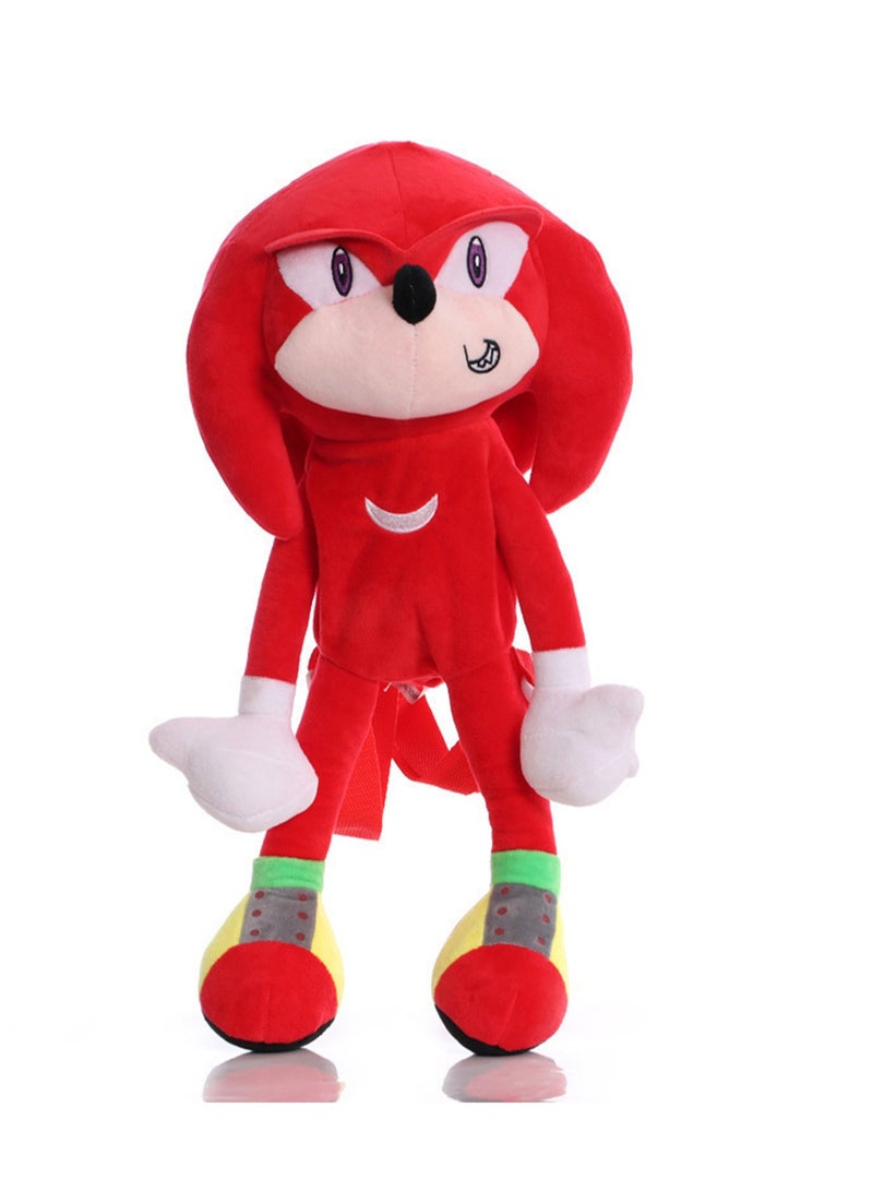 Cartoon Doll Doll Children Cute Anime Plush Toy (Red Sonic Backpack) - Image 1
