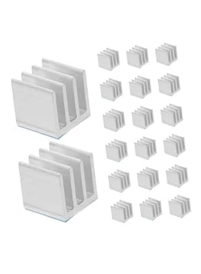 20pcs Adhesive Heatsink Cooling Blocks for GPU IC Chips Routers Compact Aluminum - Image 1