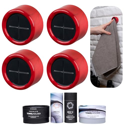 HEFA Towel Holder, Towel Hooks, Dish Towel Holder, Kitchen Organization, Bathroom Accesories, Kitchen Towel Hook, Kitchen Towel Holder, Christmas Gift, Kitchen Gadgets 4 Pack - Image 1