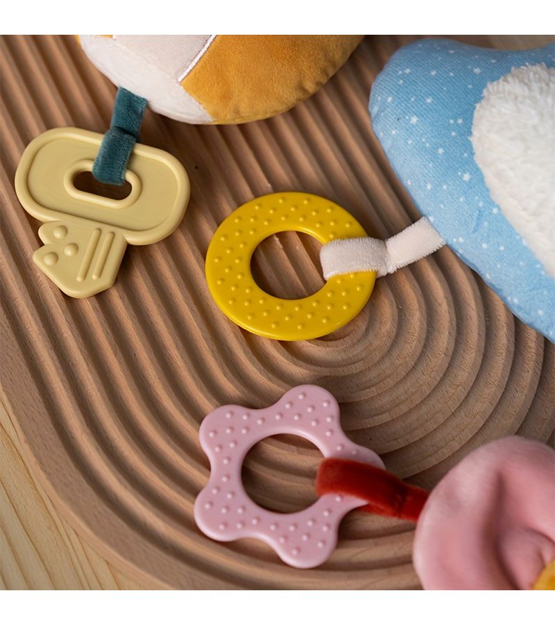 Cloud Baby Soft Hanging Rattle Travel Toy With Teether For Stroller Car Seat - Image 2