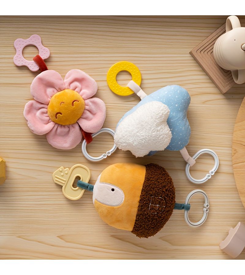 Cloud Baby Soft Hanging Rattle Travel Toy With Teether For Stroller Car Seat - Image 4