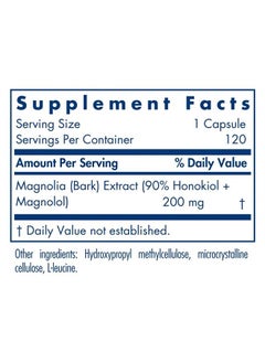 Allergy Research Group Magnolia Extract - Stress Sleep Support - Cortisol Balance - 120 Vegetarian Capsules 
