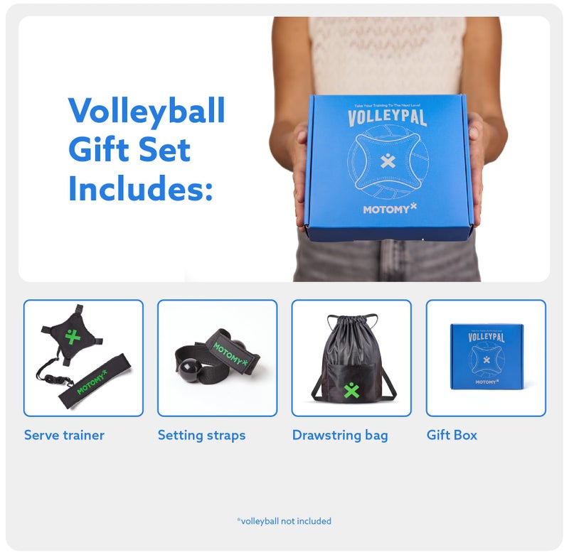 MOTOMY Volleyball Training Equipment Aid 'Volleypal' – Solo Volleyball Equipment for Practicing Serve, Spike, Set & Pass; Volleyball Practice Equipment Gift for Beginners & Experts (Volleypal Pro) - Image 2