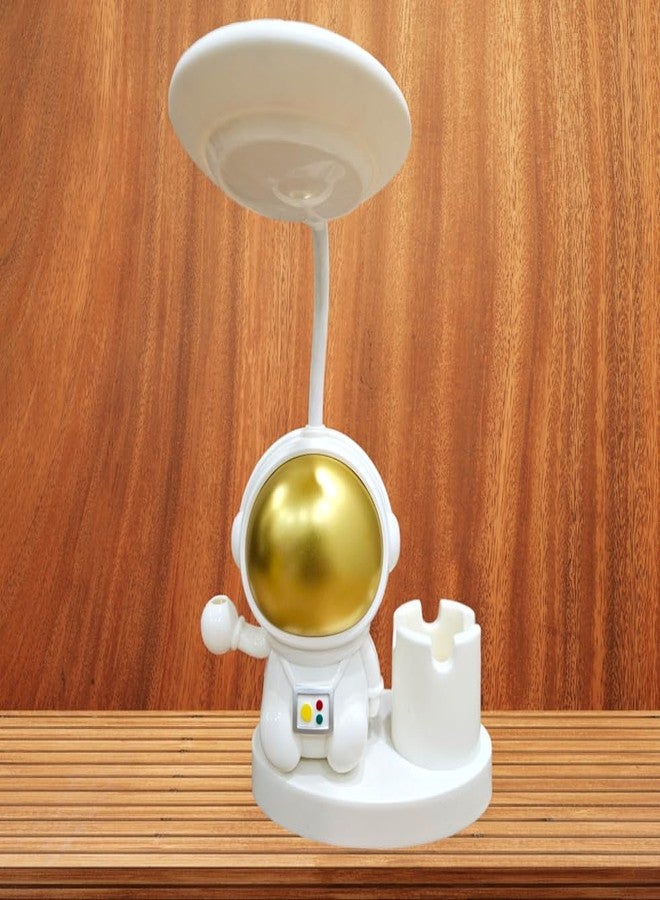 ARUNA DECOR Astronaut Kids Table Lamp, Portable Table Light, Cute Foldable Reading Light Bedroom Children's Table Lamp for Study | Return Gifts| Night lamp [13 inch] (Astronaut White) - Image 1