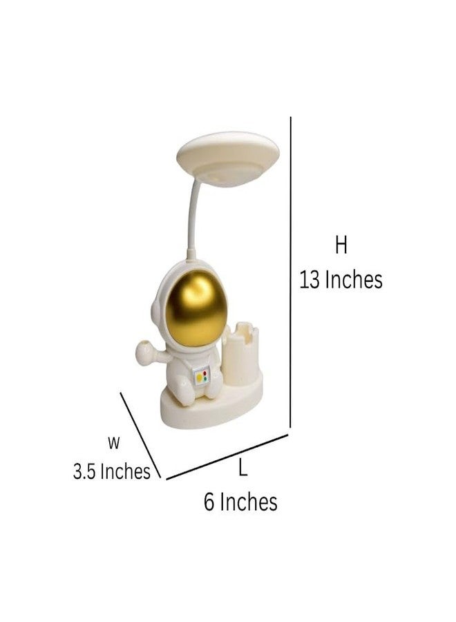 ARUNA DECOR Astronaut Kids Table Lamp, Portable Table Light, Cute Foldable Reading Light Bedroom Children's Table Lamp for Study | Return Gifts| Night lamp [13 inch] (Astronaut White) - Image 2