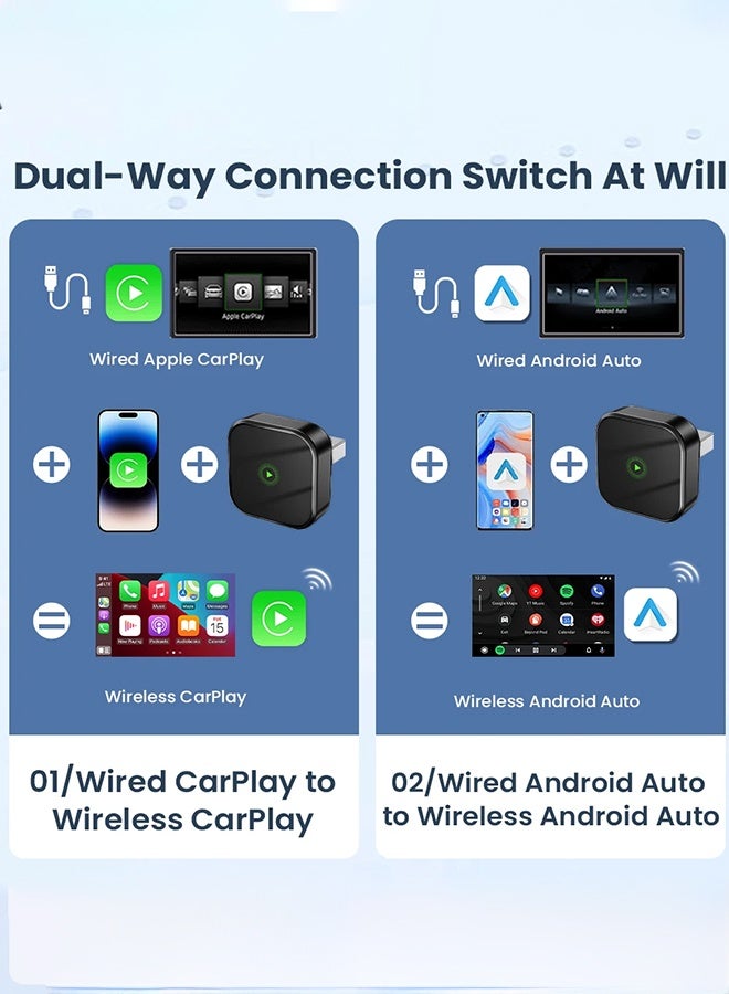 Digisand 2-in-1 Wireless CarPlay Dongle Wired to Wireless Android Auto Adapter AI Smart Box Car Intelligent Systems For Car With CarPlay - Image 5