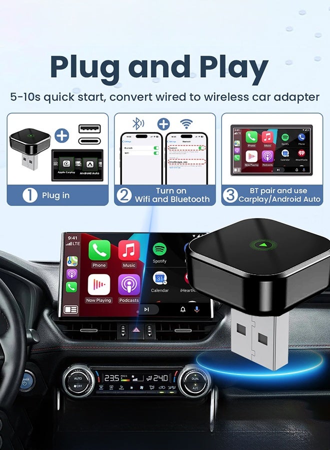 Digisand 2-in-1 Wireless CarPlay Dongle Wired to Wireless Android Auto Adapter AI Smart Box Car Intelligent Systems For Car With CarPlay - Image 2