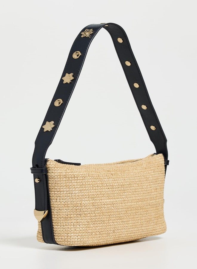 Made Well Madewell Women's The Sun Medallion Straw Shoulder Bag, Natural Multi, One Size - Image 2