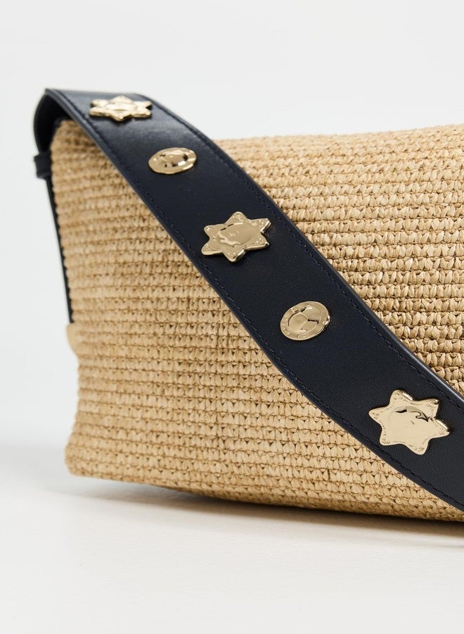 Made Well Madewell Women's The Sun Medallion Straw Shoulder Bag, Natural Multi, One Size - Image 4