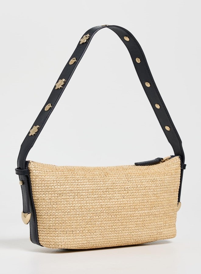 Made Well Madewell Women's The Sun Medallion Straw Shoulder Bag, Natural Multi, One Size - Image 3