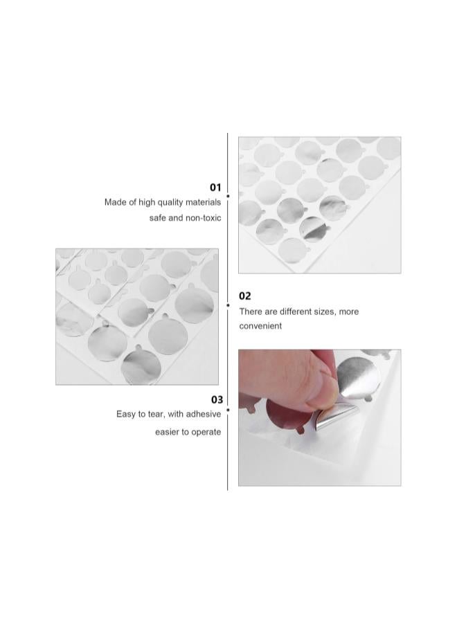 silvercnc 6 Sheets Aluminium Foil Film Sealing Sticker Bottle Stopper Sealing Label for Toothpaste Cosmetic Soft Tube