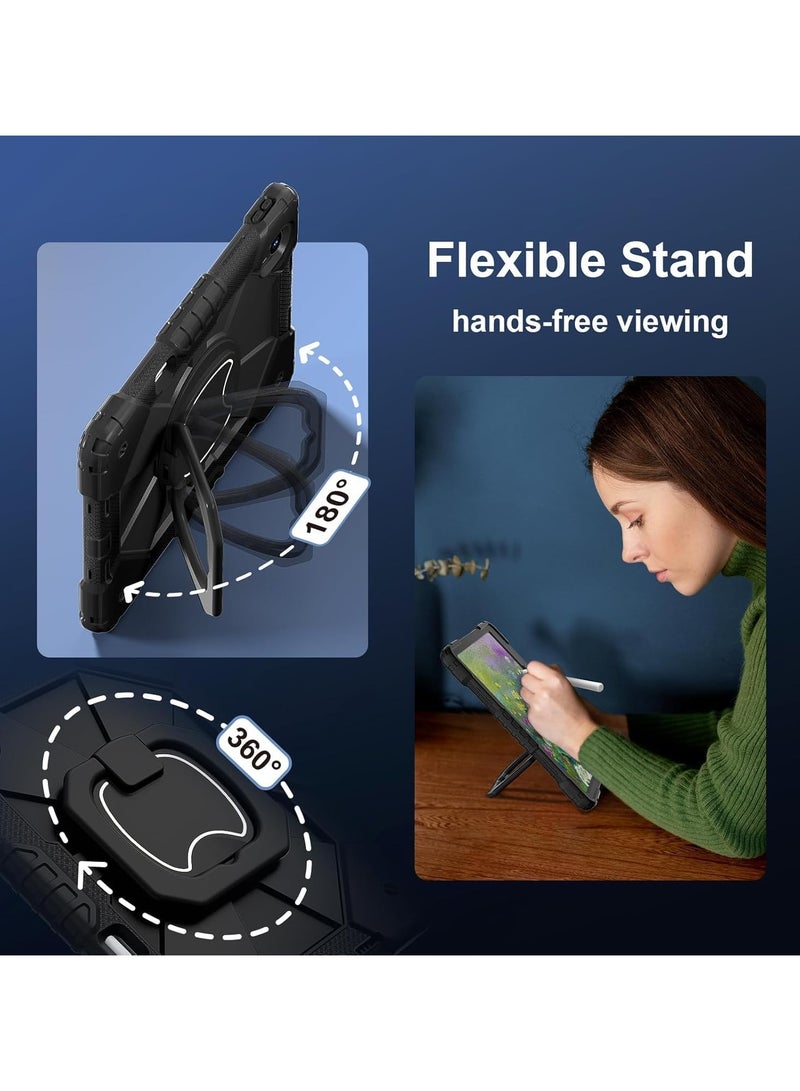 Case Compatible with Huawei MatePad 11.5 S 2024 Tablet Case, Shockproof Military Grade Protective Cover with Shoulder Strap  Handle Grip Ring Kickstand - Image 4