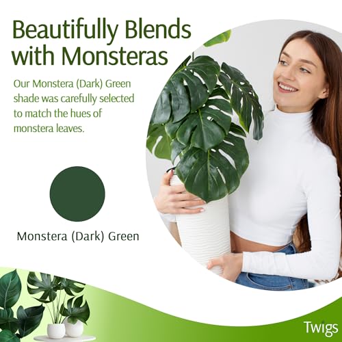 Twigs GA - Stackable Monstera Plant Support Stakes, Climbing Support for Indoor & Outdoor Use, Plant Accessories, Aesthetic Alternative to Moss Poles & Trellises – Monstera Green, 5 Pack, 17" L - Image 5