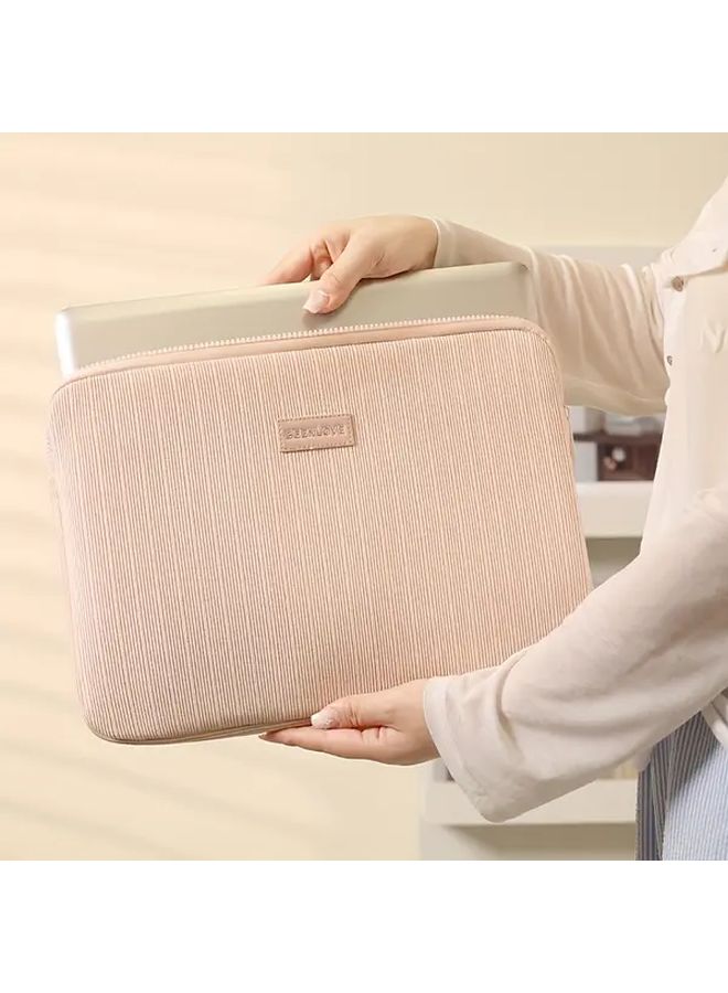 Crystal Pink Slim Laptop Sleeve 14 Inch Soft Shell Scratch Resistant Travel Case - Image 3