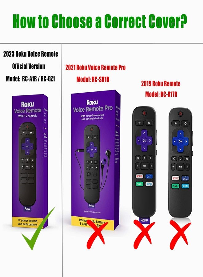 weishan Glowing Blue Remote Cover Replacement for Roku Voice Remote (Official) Control RCA1R, RC-GZ1- Anti-Slip Silicone Case with Lanyard, Glow in The Dark - Image 3