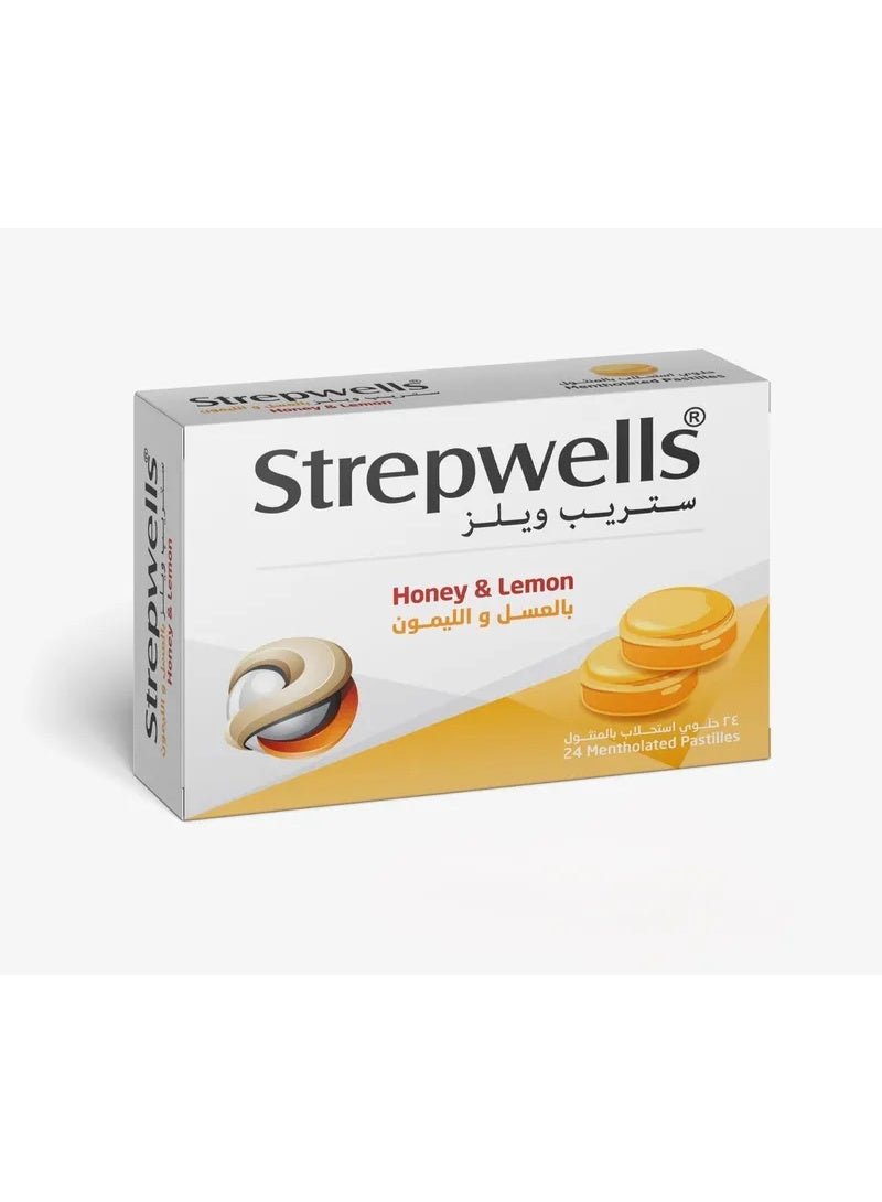 Strepwells Lemon & Honey With Vit C 24 Lozenges - Image 4