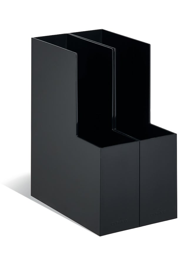 Durable Space-Saving A4 File Storage Rack for Desk, Made in Germany | Holds Catalogues & Brochures Upright, Portrait A4 Format, Slim Footprint, Sturdy Plastics File Storage Rack Stand - Image 4