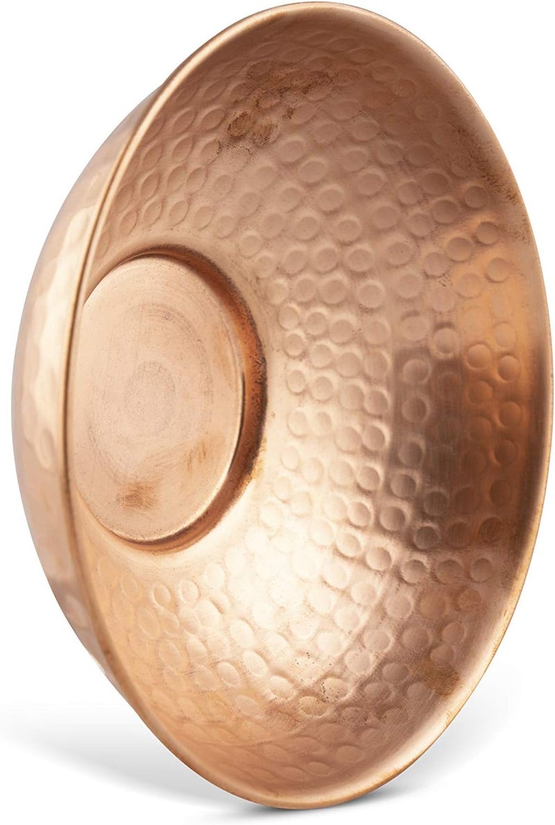GoCraft Pure Copper Decorative Bowl | Hammered Finish Pure Copper Bowl for Nuts, Salad, Fruits & Kitchen Serving Purposes - 5" Dia & 2" Height (Small) - Image 3