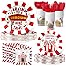 HaPiBiDesign Circus Party Supplies for 20 Guests Carnival Birthday Party Supplies Include Circus Plates and Napkins Cups and Cutlery Circus Birthday Decorations Carnival Party Tableware Set for Kids Birthday - Image 3