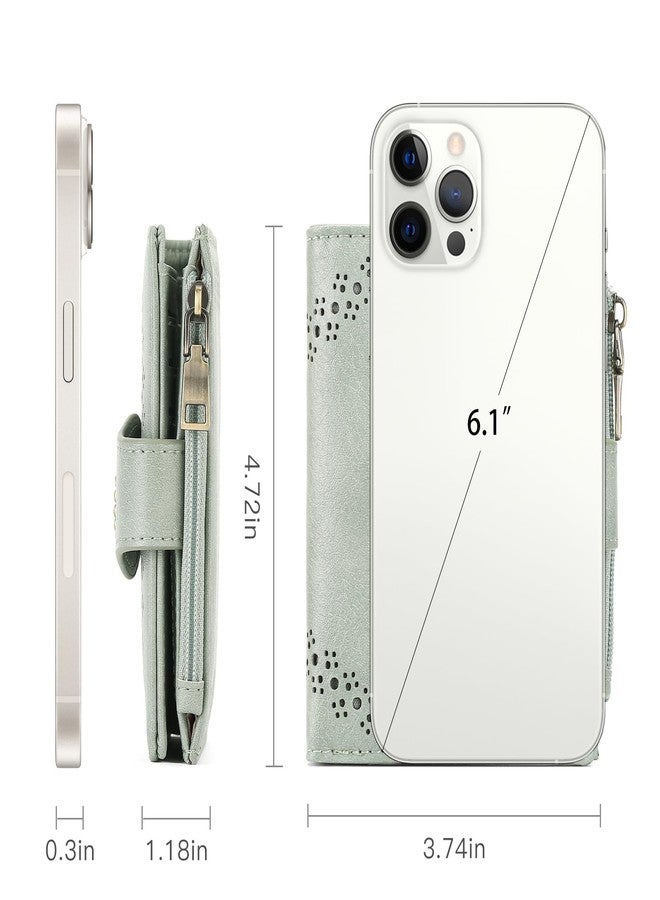 SENDEFN Small Wallets for Women Bifold RFID Blocking Leather Card Holder Compact Wallet with Zipper Coin Pocket - Image 4