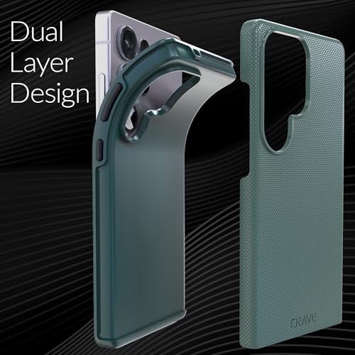 Crave Dual Guard Compatible with Samsung Galaxy S25 Ultra Case, Shockproof Protection Dual Layer Case for Samsung Galaxy S25 Ultra - Forest Green - Image 4