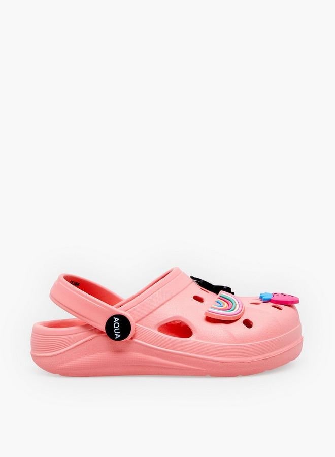 Aqua Girls Jibbitz Embellished Clogs - Image 3