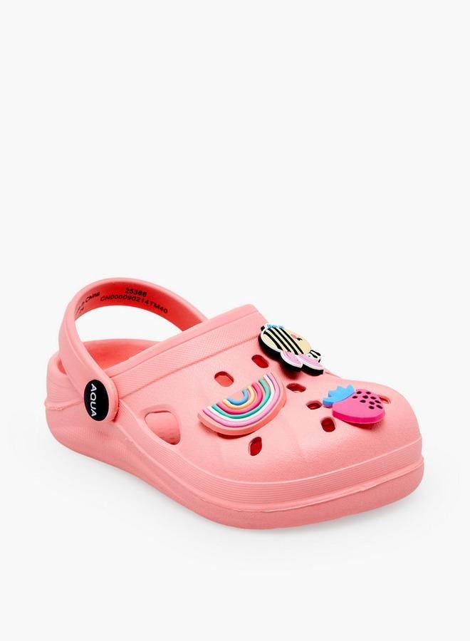 Aqua Girls Jibbitz Embellished Clogs - Image 1