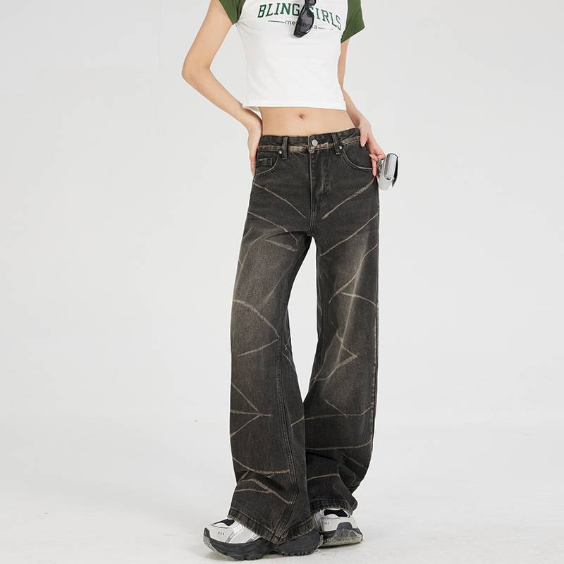 Unisex Classic Denim Jeans Loose Fit Daily Outdoor Wear - Image 2