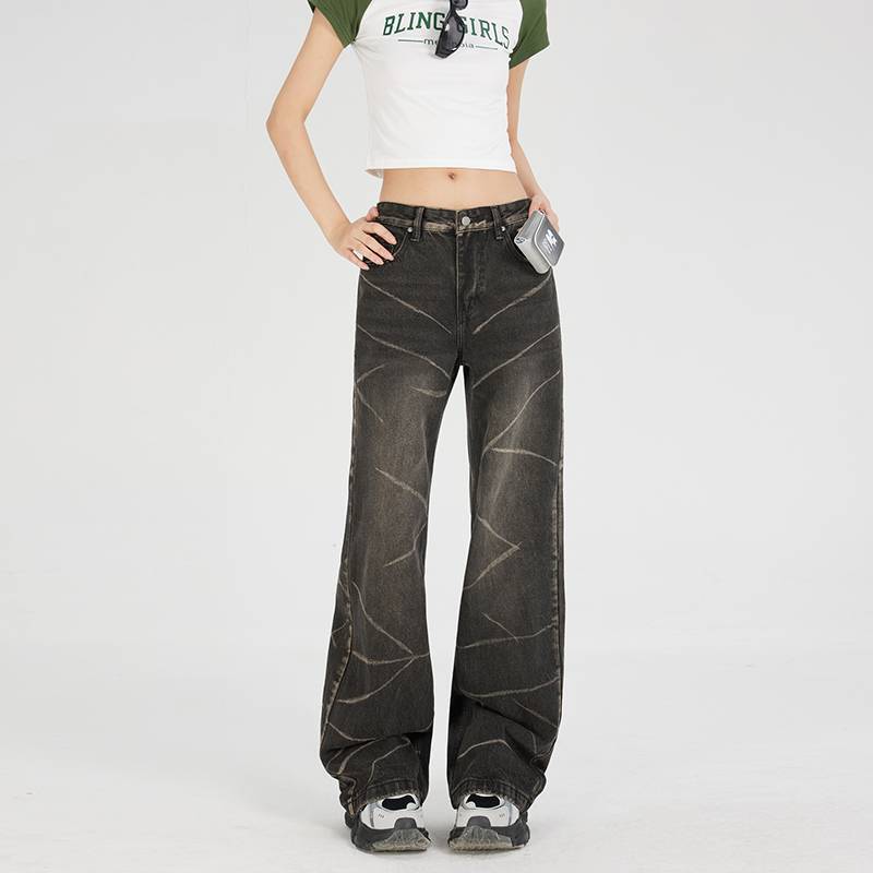 Unisex Classic Denim Jeans Loose Fit Daily Outdoor Wear - Image 1