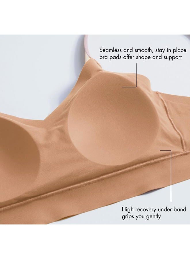 Floatley Cozy Adjustable Bra Comfort Wirefree Seamless Bra with Embedded Pad for Women, Adobe Rose, XXL - Image 5