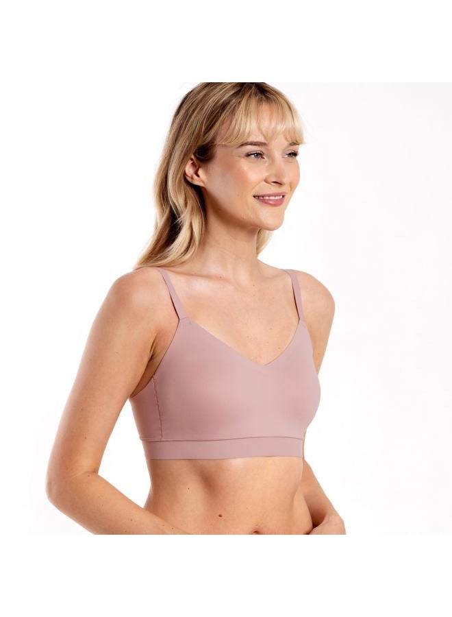 Floatley Cozy Adjustable Bra Comfort Wirefree Seamless Bra with Embedded Pad for Women, Adobe Rose, XXL - Image 2