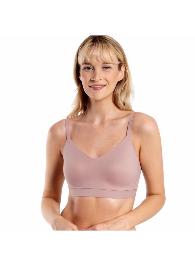Floatley Cozy Adjustable Bra Comfort Wirefree Seamless Bra with Embedded Pad for Women, Adobe Rose, XXL - Image 1