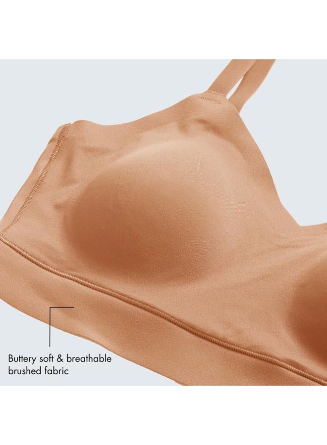 Floatley Cozy Adjustable Bra Comfort Wirefree Seamless Bra with Embedded Pad for Women, Adobe Rose, XXL - Image 4