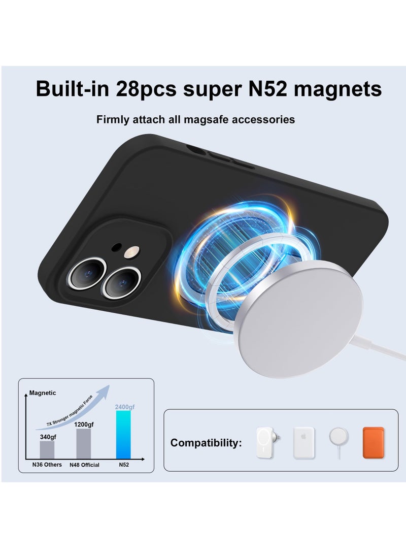 Eligo iPhone 11 MagSafe Soft Silicone Case with Magnetic Invisible Stand Full Shockproof Protection Black Phone Cover for Everyday Use Gift and Outdoor - Image 2