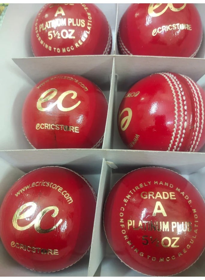 إيكريك ستور كرات كريكيت ممتازة، صندوق أحمر، ست كرات - Image 4