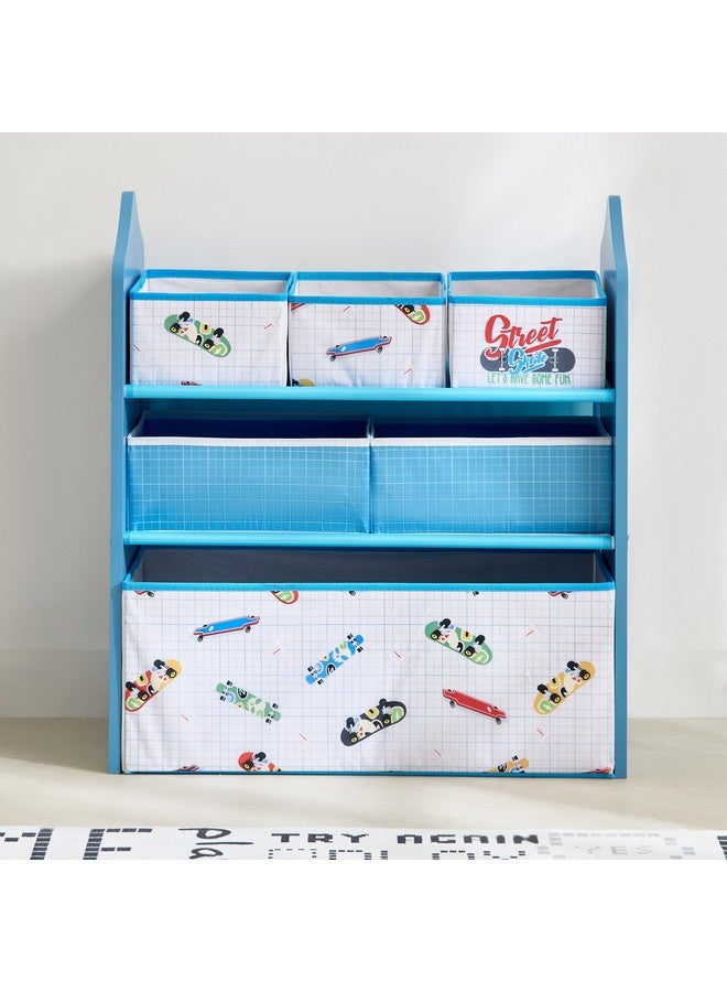 Home Box Gearhead Candice Baseball Fabric Storage Rack With 6 Bins 63 X 30 X 70 Cm  - Image 2