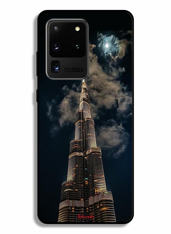 Tolwak Samsung Galaxy S20 Ultra Protective Case Cover Burj Khalifa In Night - Image 2