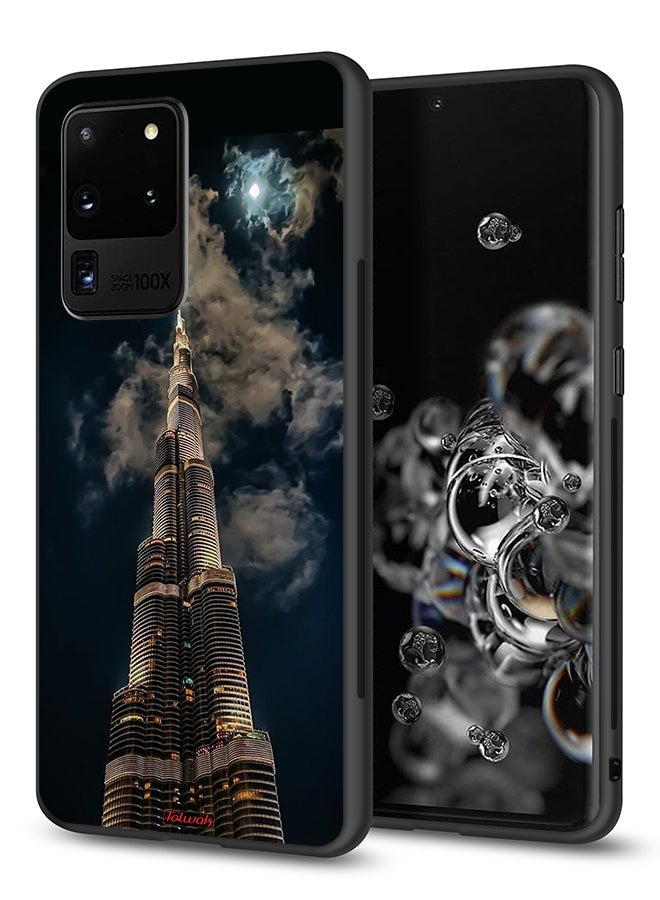 Tolwak Samsung Galaxy S20 Ultra Protective Case Cover Burj Khalifa In Night - Image 1